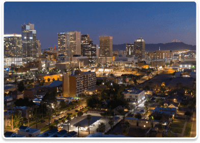 City view of Phoenix at night